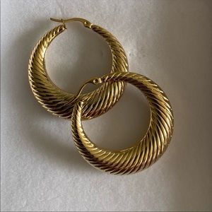Gold hoop earrings